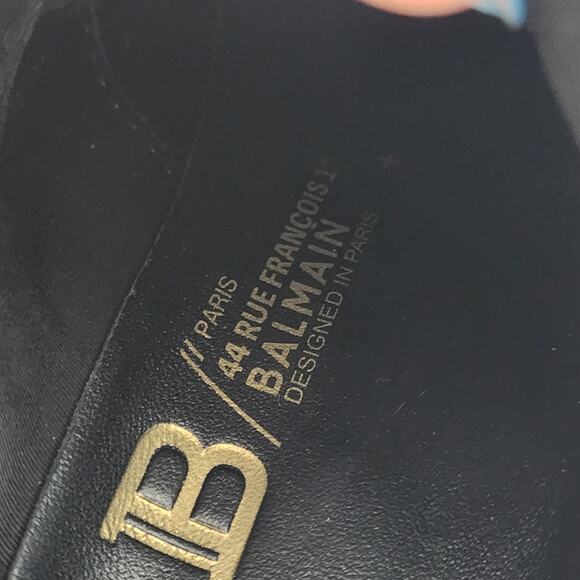 Authentic Balmain B-Bold low-top sneakers Black 7 Designer Grunge Futuristic - Picture 4 of 14